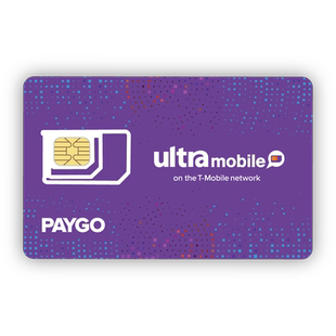 ultramobile paygo充值话费3美元月租美国电话卡号码紫卡支持eSIM