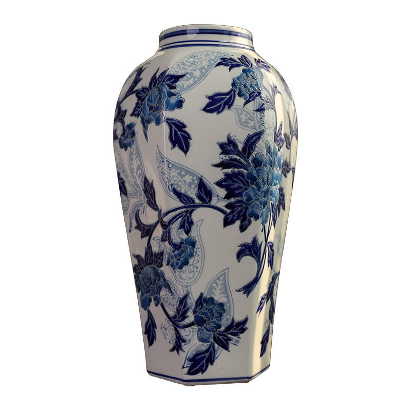 芙菡居品“京城牡丹”陶瓷花瓶花器客厅电视柜新中式开运摆件