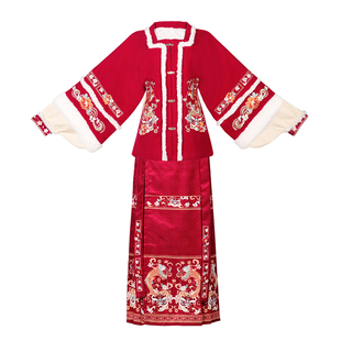 凝紫萱_玉玲珑 原创亲子装母女汉服2025新款冬季加绒加厚拜年服