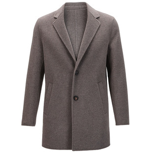 【100%绵羊毛】callisto卡利斯特男士秋季大衣中长款男装秋季新款