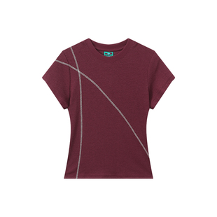 江南先生NewJNXS撞色哈苏线logoT恤夏针织毛巾布运动健身短袖情侣