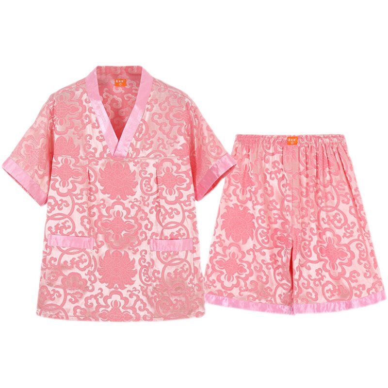 逸隆汗蒸服女艾灸服后背开扣前后开衫大码男桑拿服浴服美容院浴衣