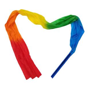 张灯结彩舞蹈灯笼道具带棒彩绸七彩彩带大红色三连串灯笼跳舞专用