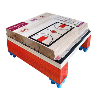 运动木地板室内篮球馆体育羽毛球场专用单双龙骨枫桦木欧特林厂家