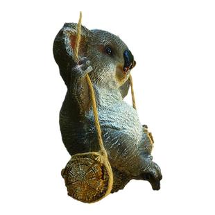 澳洲考拉荡秋千园艺景观庭院园林可爱树袋熊模型挂件吊饰空中创意