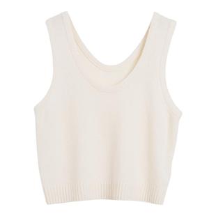 西町村屋羊毛外穿无袖背心女2025秋休闲叠穿针织马甲XH9C10113