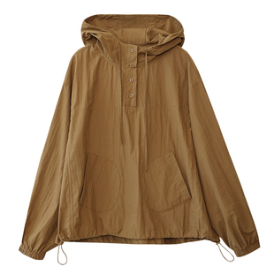 韩版休闲纯色卫衣早秋新品连帽抽绳口袋宽松百搭通勤显瘦长袖上衣