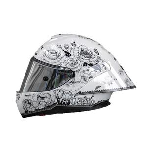 MOTORAX摩雷士R50SPRO摩托车全盔男女四季大尾翼机车百花齐放头盔