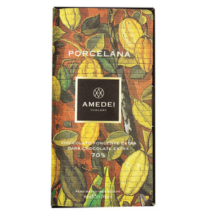 意大利进口 Amedei金奖限量Porcelana  Chuao 70%纯黑巧克力50g