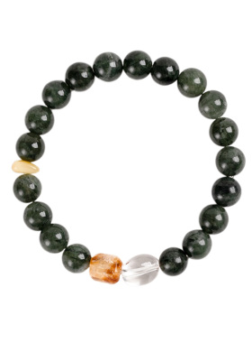 绿发晶黄塔晶手链情侣七夕礼物