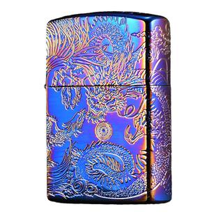 佐罗(ZORRO )熏蓝飞龙在天煤油打火机创意个性生日礼物男士礼盒装