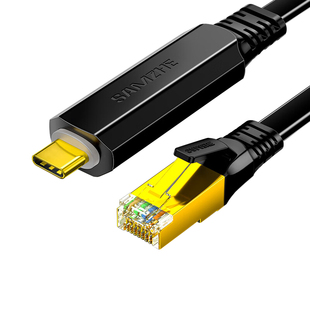 山泽Console调试线Type-C转RJ45控制线交换机配置线转换线转usb笔记本电脑接口串口网口控制转换免驱动路由器