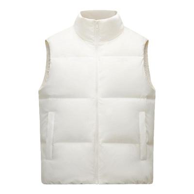 安踏白色羽绒马甲女2025冬季新款