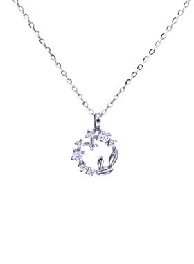 《穗穗如意》999银幸运花环项链