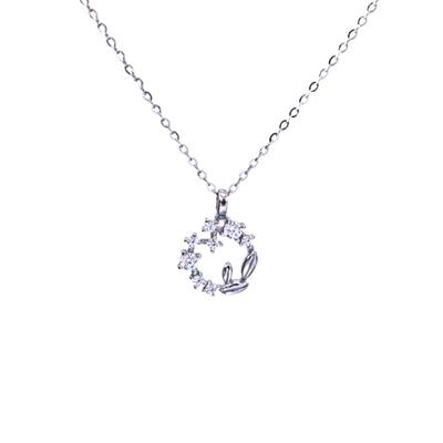 《穗穗如意》999银幸运花环项链