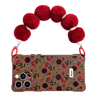 中古风花蝶挂绳手机壳16Promax适用华为荣耀iPhone15Pro防摔nova12斜挎侧背pura70手腕手链小米14女复古百搭