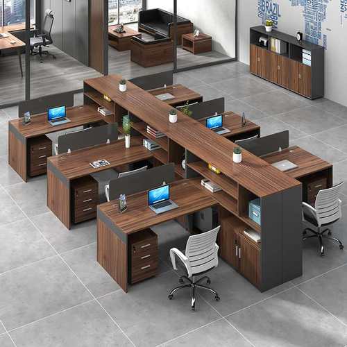 职员办公桌椅组合财务桌2/4/6人工位电脑办公桌子办公室F型工位