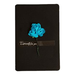 干花贺卡高级感diy创意鲜花束空白色卡片硬纸简约送学生男女友生日毕业快乐中考祝福感谢寄语卡片留言手写信