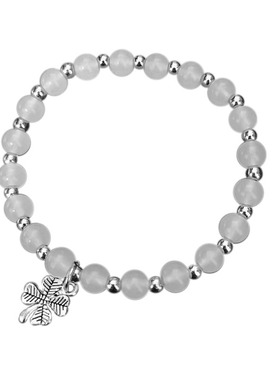 白色手链叶子小清新四叶草手串