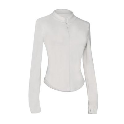 成人现代舞上衣秋冬季长袖显瘦练功服外套女中国舞形体跳舞服套装