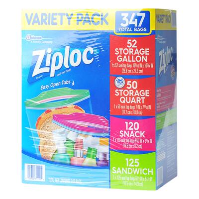 ziploc美国零食水果145只储存袋