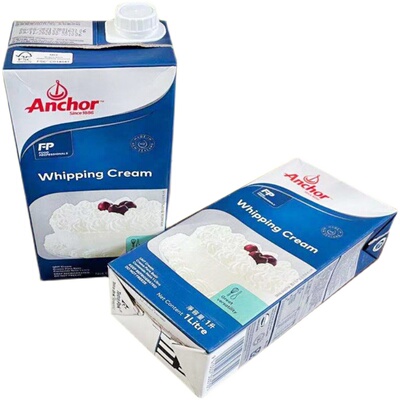 安佳动物淡奶油1L*12整箱裱花