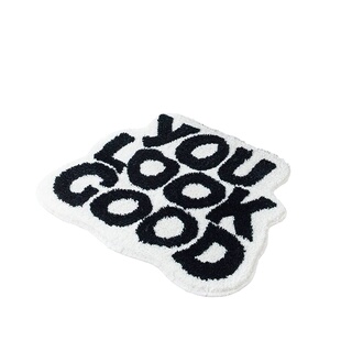 字母浴室门口吸水防滑脚垫卧室地垫卫生间垫子洗手台家居软装地毯