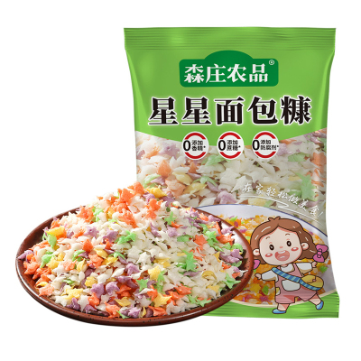 森庄农品面包糠家用五彩星星面包糠油炸南瓜饼香酥脆皮鸡裹粉商用