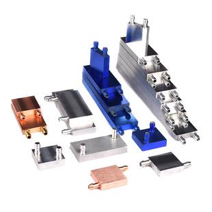 水冷头40*40水冷板 吸热液冷CPU半导体制冷片散热器 模具水冷紫铜