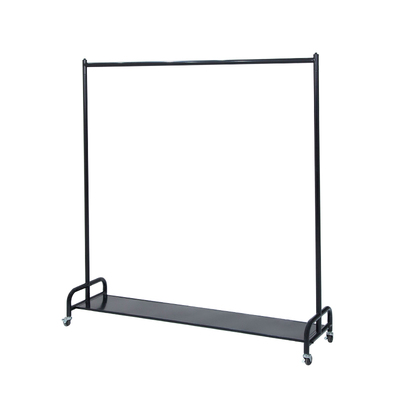 单杆式衣架晾晒阳台卧室带轮铁艺