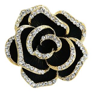 高级山茶花朵胸针设计感小众胸花小香风高档奢华西装大衣别针配饰