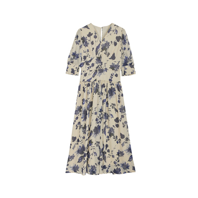 AMERI花卉雪纺连衣裙