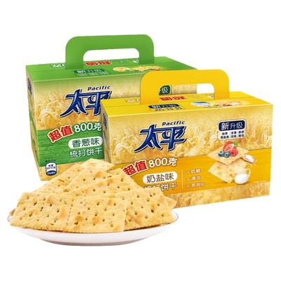 太平苏打饼干400g咸味奶盐香葱味梳打饼干礼盒装早餐休闲零食品