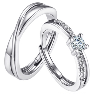 CCO天作之合情侣戒指ins轻奢设计开口调节对戒小众礼物送女友