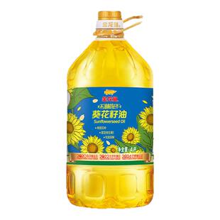 金龙鱼不油腻轻年葵花籽油4L物理压榨食用油家用4升