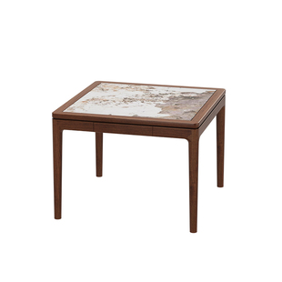 新中式实木掼蛋桌棋牌方桌正方形家用现代简约轻奢岩板餐桌八仙桌