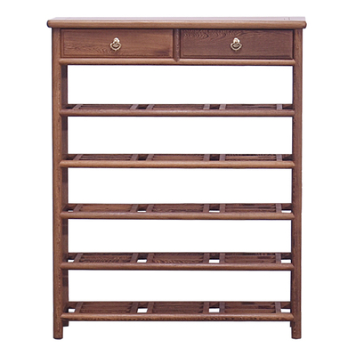 实木鞋架多层家用入户鸡翅木中式