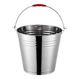 不锈钢水桶家用手提式幼儿园垃圾桶带盖加厚铁桶油桶冰桶厨房食堂