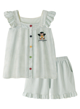 睡衣女夏季薄款短袖家居服套装