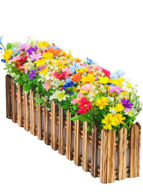 仿真绿色植物兰花草栅栏假花塑料花桌面隔断摆放舞台墙角装饰装扮