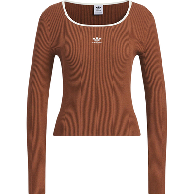 Adidas/阿迪达斯官方正品三叶草女士复古针织运动紧身T恤JM8053