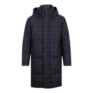 callisto卡利斯特冬季男士中长款加厚羽绒服连帽羊毛保暖抗寒鸭绒