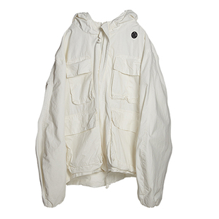 UMAMIISM春秋男外套oversize白色夹克男连帽潮牌青年潮流休闲上衣