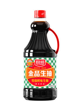 厨邦金品生抽酱油特技鲜味生抽1.63L瓶装海鲜蘸食家商用提鲜酱油