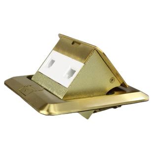 奇胜 地板插座地面插座 五孔地插座全铜防水地插弹起式地插送底盒