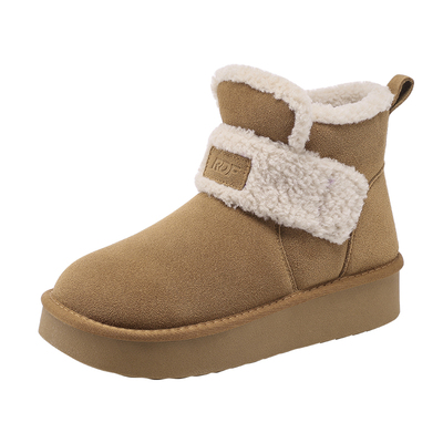 红蜻蜓雪地靴女款冬季加绒棉鞋女