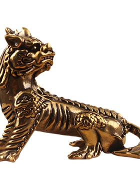 黄铜谛听桌面平安摆件