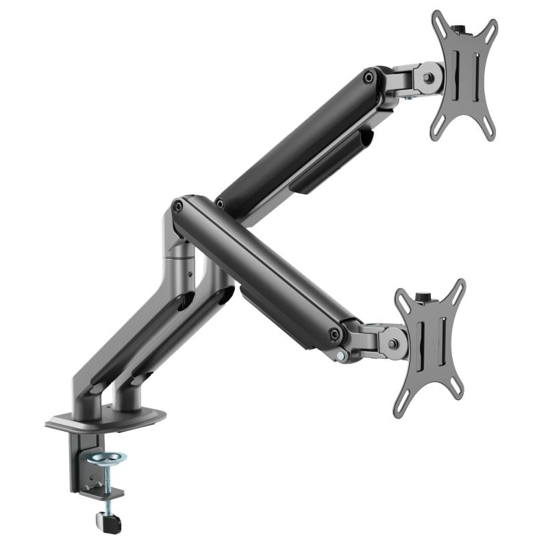 Brateck北弧显示器支架双屏电脑机械臂桌面伸缩旋转增高底座E350