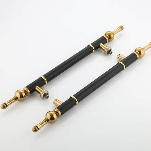 欧式玻璃门拉手 酒店ktv木门黑色拉手 现代推拉门防盗门门把手