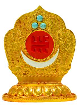 全鎏金加高底座摆件铜制